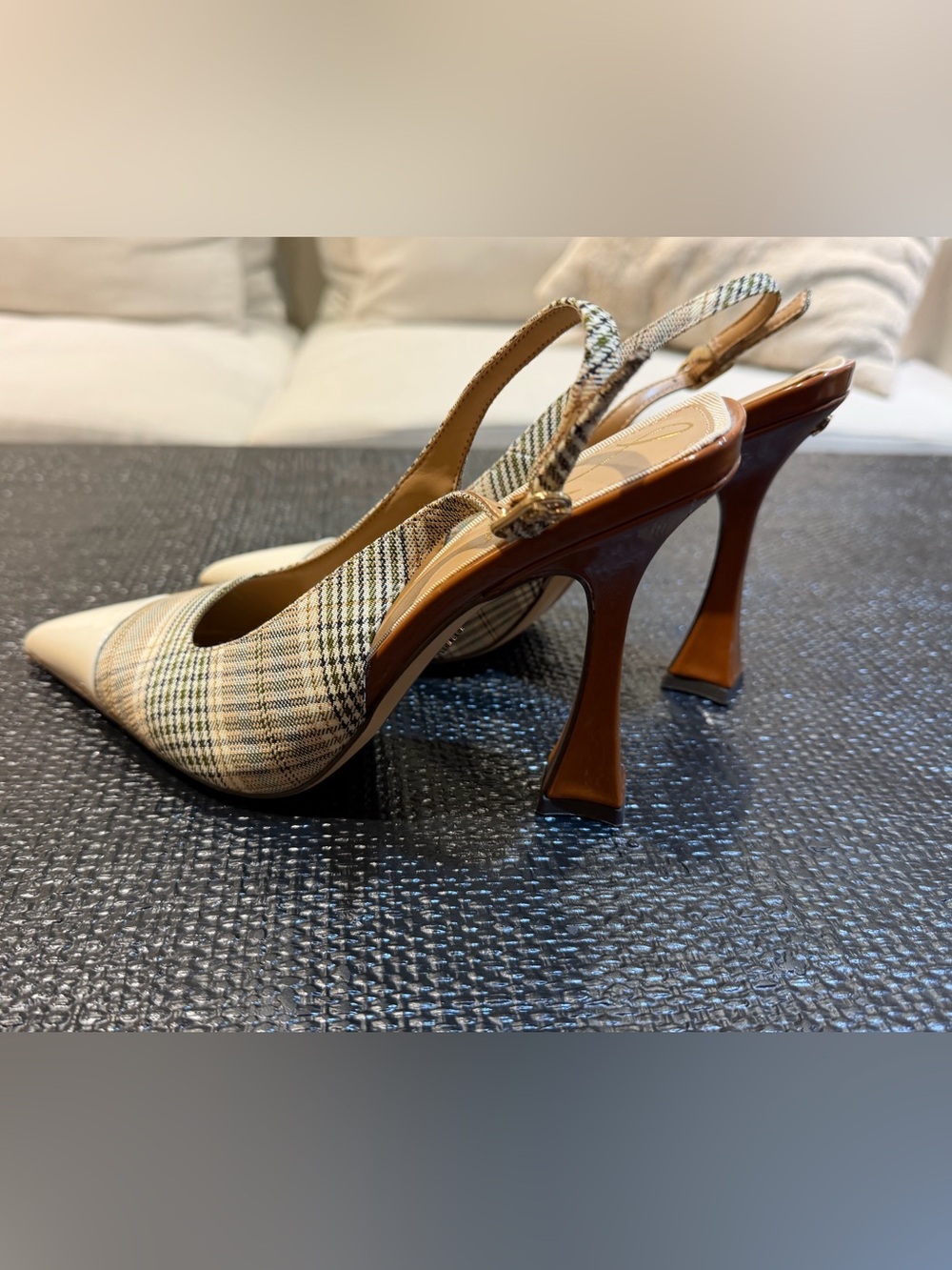 Sam Edelman Odette Slingback Pumps - Plaid Multi Pattern 7 - Picture 6 of 6
